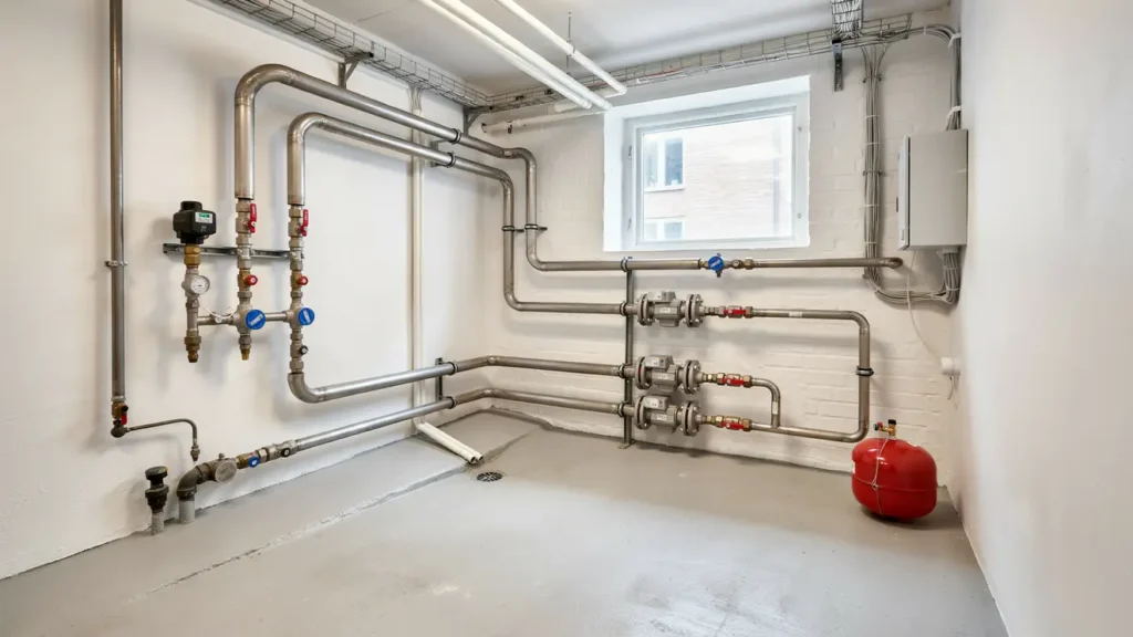 renovering av undercentral och varmevaxlare i vasastan 1424